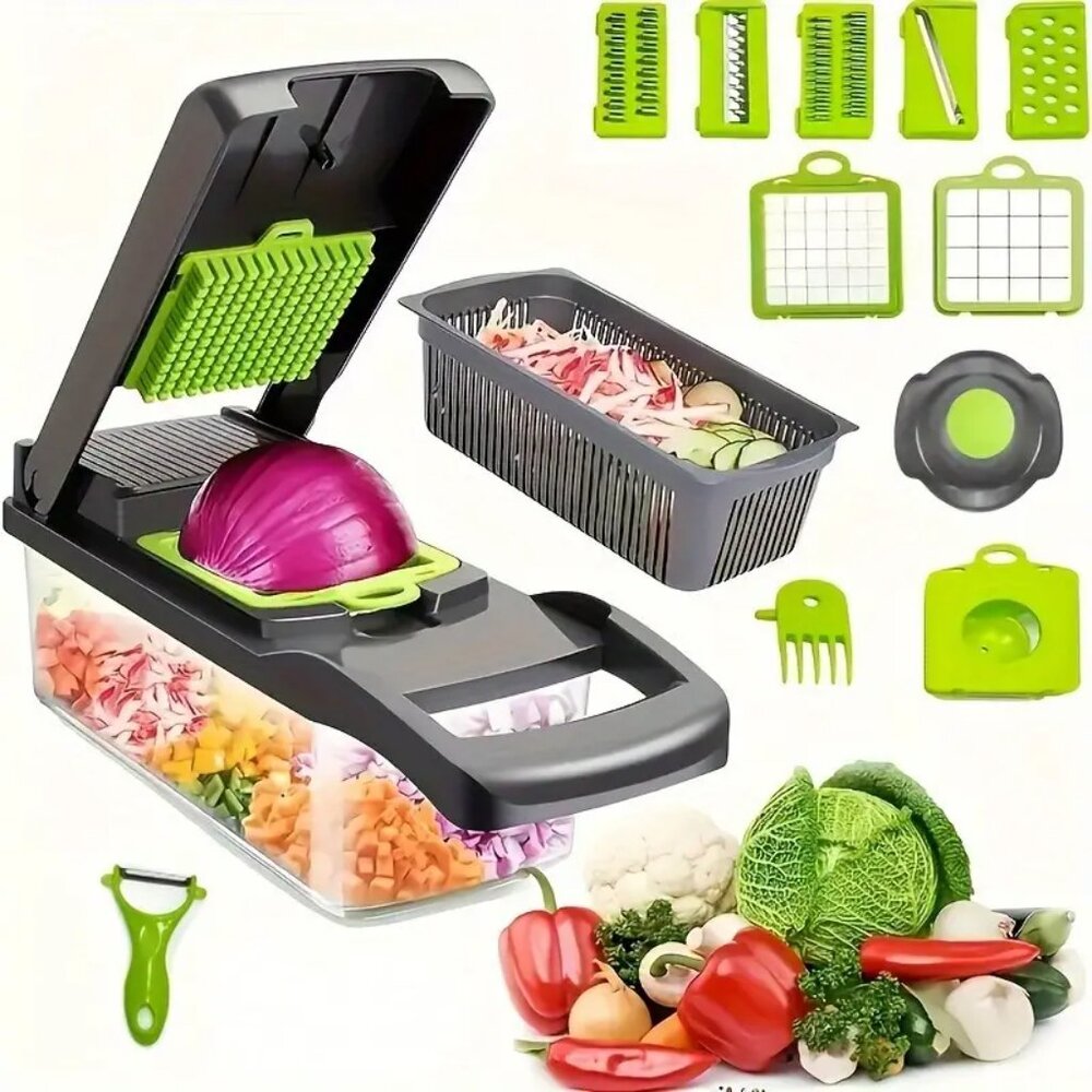 16pcs Stainless Steel Vegetable Chopper Set